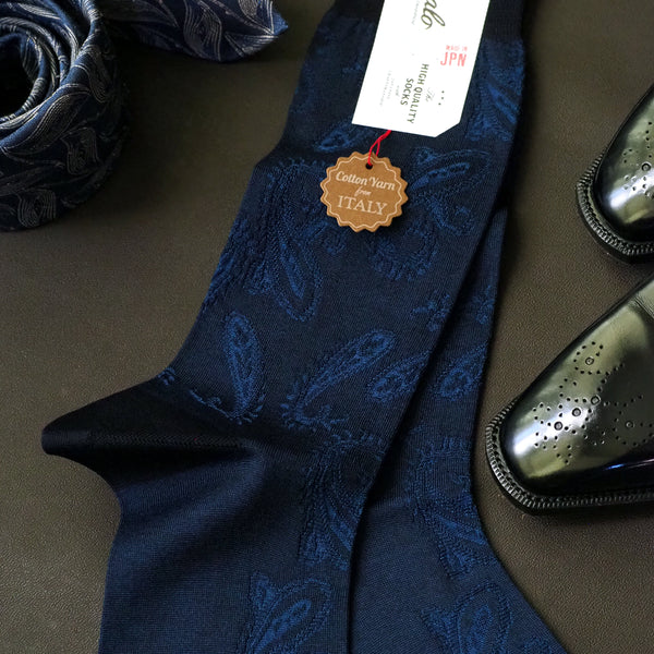 シャドーペイズリーソックス - 靴下  Il Regalo/イルレガロ | HIGH QUALITY SOCKS