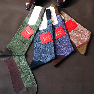 Silk Paisley Socks