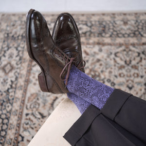 Silk Paisley Over-the-Calf Socks