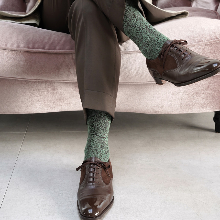 Silk Paisley Socks