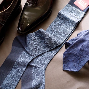 Silk Paisley Over-the-Calf Socks