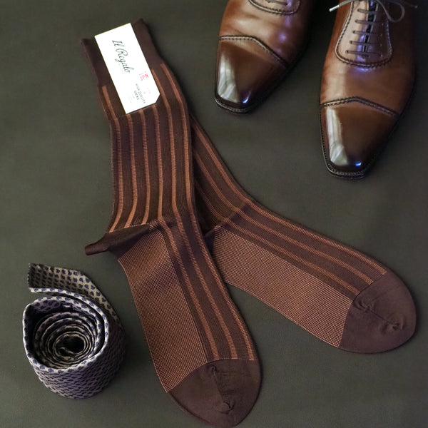 ツートンストライプソックス - 靴下  Il Regalo/イルレガロ | HIGH QUALITY SOCKS