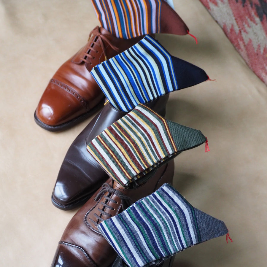 Multi-colored Striped Socks