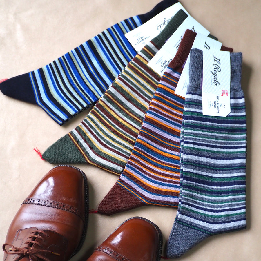 Multi-colored Striped Socks
