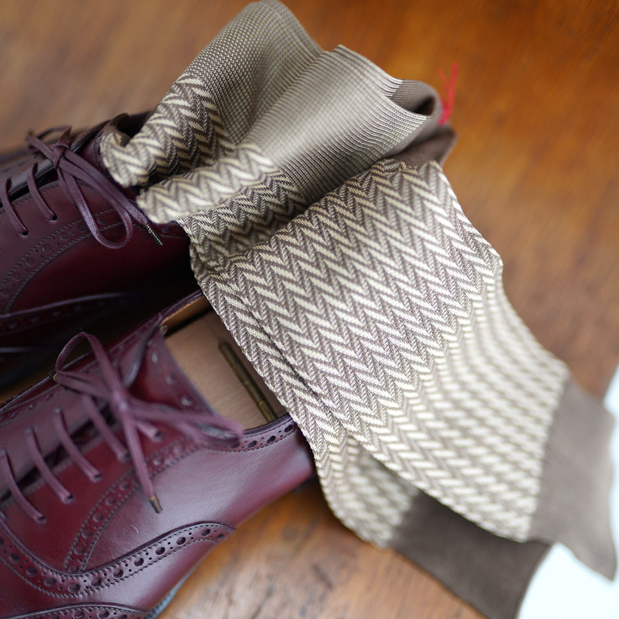 Herringbone Over-The-Calf Socks