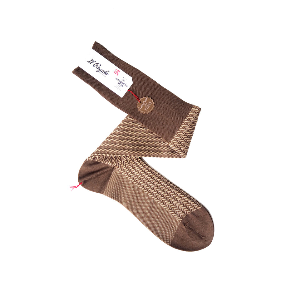 Herringbone Over-The-Calf Socks