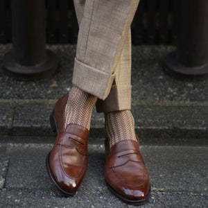 Herringbone Over-The-Calf Socks