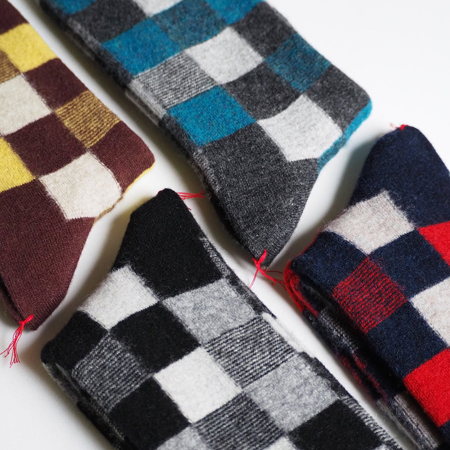 Tweed Block Socks